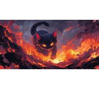 RêVe Diamond Painting Chat Peinture Diamant Adulte Point de Croix Activité Manuelle Adulte Mosaique Loisir Creatif Peinture Diamant DIY Diamond-Painting Enfant, pour Decoration Automne 25x50cm F - 307