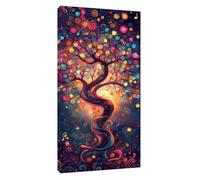Rêve Diamond Painting Kit pour Adulte Débutant, 5D Peinture Diamant Arbre Diamond Art Cristal Strass Point de Croix Broderie Diamant Painting Kit pour Adultes Enfants Murale Décoration 120x60cm t-8107
