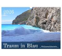 Rêve en bleu - Lieux de nostalgie, Version française (Calendrier mural 2026 DIN A3 portrait), Calendrier CALVENDO mensuel