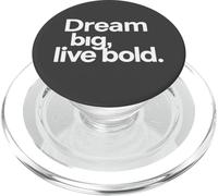 Rêve en Grande Vivre Audacieusement - Inspiratrice Minimaliste PopSockets PopGrip pour MagSafe