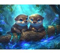 Rêve Peinture Diamant Adulte, Diamond Painting Enfant, 5D Diamant Strass Point de Croix Cristal Kit Broderie, Diamond Painting Animal pour Adultes Débutants Maison Décor Artisanat 60x45 cm K-2616