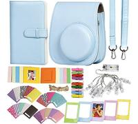 Revefilms, Accessoires pour Instax Mini 12 Bleu et Mini 11 - Housse, Album, Pinces LED, Sangle, Autocollants et Cadres - Accessoires Compatibles avec Instax Mini 11 Bleu et Mini 12