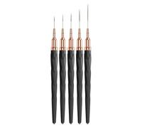 Revegno À Revêtement Des Ongles - Brosse À Ongles | Repas Pour Ongles Polonais Gel, Pointe Fine De 5 Pièces, Outils Pour Ongles De Peinture Polonais En Gel, Brosse À Ongles Mince, Dimensio