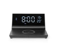 NEDIS Réveil et Chargeur Sans Fil USB Noir
