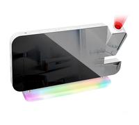 Réveil à projection avec écran LED, horloge miroir LED de 7,4 pouces avec projecteur rotatif à 180 °, affichage numérique, 7 couleurs, pour chambre à coucher, plafond, mur, maison, enfants
