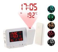 Réveil à projection et station météo sans fil 2 en 1 - Blanc [Infactory]