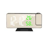 Réveil à projection - Projecteur de temps numérique LED, horloge de projection au plafond et au mur | 4 réveils à variateur de luminosité, projecteur réglable à 180 °, double alarme avec répétition, p