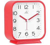 Réveil à quartz avec design épuré, construction légère et chronométrage précis pour tout environnement (rouge)