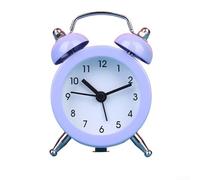 Réveil à quartz avec double clochette au design classique pour des réveils en temps opportun (violet)