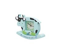 Réveil Analogique pour Enfant en Forme de Vache Modèle Happy to You Bleu