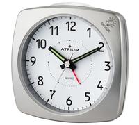 Réveil Analogique Quartz Argent A251-19 Sans Tic Avec Lumière Et Snooze