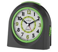 Réveil Analogique Quartz Noir A921-7 Sans Tic Avec Lumière Et Snooze