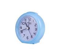 Réveil Analogique Quartz Silencieux Rond Design Minimaliste Veilleuse - Bleu clair