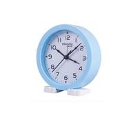 Réveil Analogique Quartz Silencieux sur Pied Design Minimaliste - Bleu clair