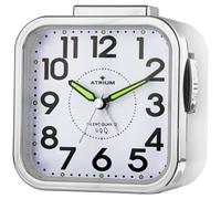 Réveil Analogique Quarz Pour Seniors Blanc A530-0 Sans Tic Tac Grandes Chiffres