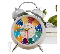 Réveil analogique, Réveil analogique pour enfants - Horloge d'apprentissage silencieuse pour enfants sans tic-tac avec veilleuse - Fournitures éducatives précoces pour la maison, r