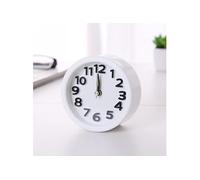 Réveil Analogique Silencieux Quartz Rond Blanc Lumineux Y-35540-86473