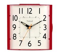 Réveil analogique vintage rétro de 11,9 cm, super silencieux, sans tic-tac avec veilleuse, fonction snooze, fonctionne avec piles, design simple, pour salon, chambre, chevet, bureau, horloge cadeau