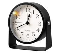 Réveil Analogique Vintage sans Tic-Tac - Quartz, Horloge À Poser, À Piles, De Table, De Voyage pour Maison, Chambre, Bureau