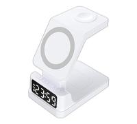 Réveil Avec Chargement Sans Fil, Réveil Intelligent 4 En 1, Support De Station De Chargeur De Téléphone Magnétique 5 W, Radio-réveil De Chargement Sans Fil Avec Chipsets Intelligents Pour L'école, Les