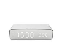 Réveil avec Chargement sans Fil | Support De Téléphone Portable avec Affichage De La Température | Station De Recharge avec Horloge | pour Le Bureau À Domicile De Chevet De Chambre À Coucher