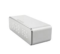 Réveil avec chargeur - Support pour téléphone portable avec écran de température - Réveil LED de charge sans fil - Pour chambre, table, bureau