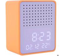 Réveil avec enceinte Bluetooth Funky Vibes orange et violet