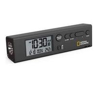 Réveil avec horaires pour 62 Villes dans Le Monde Entier, Fonction Lampe de Poche et thermomètre intégré noir National Geographic noir G