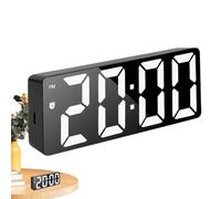 Réveil avec miroir LED - Horloge de bureau avec écran, réveil numérique élégant | Décoration moderne pour la maison avec finition miroir, ornements de table avec date et temperatur