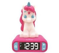 Réveil avec Veilleuse en 3D Lexibook Licorne et effets sonores Multicolore G