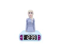 Réveil avec Veilleuse en 3D Lexibook Reine des Neiges Elsa et effets sonores