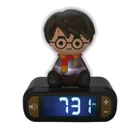 Lexibook, Harry Potter, Réveil Veilleuse Harry Potter, Personnage Lumineux, Choix de 6 alarmes, 6 Effets sonores, Écran rétro-éclairé, Horloge, Snooze, Noir, RL800HP
