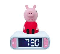 Lexibook, Peppa Pig, Réveil veilleuse Peppa Pig, Sons et mélodies, Ecran LCD rétro-éclairé, Lumineux, Snooze, RL800PP