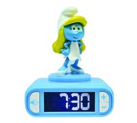 Lexibook, Les Schtroumpfs, Réveil veilleuse Les Schtroumpfs, Sons et mélodies, Écran LCD rétro-éclairé, Lumineux, Snooze, RL800SF, Blue