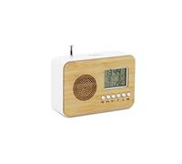 Réveil Bamboo de voyage avec fonction radio FM, date et température intérieure
