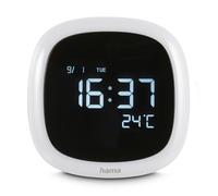 Réveil ""Bora Bora"" avec veilleuse int. lumin. réglable USB blanc