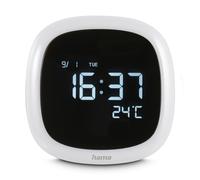 Réveil "Bora Bora" avec veilleuse, int. lumin. réglable, USB, blanc