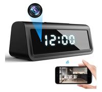 Réveil Caméra Espion 4K Infrarouge Horloge d'Espionnage Wifi Détecteur de Mouvement + SD 16Go YONIS