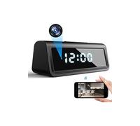 Réveil Caméra Espion 4K Infrarouge Horloge d'Espionnage Wifi Détecteur de Mouvement + SD 32Go