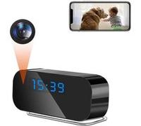 Vidéosurveillance YONIS Réveil Caméra Espion Full HD 1080p Détection de Mouvement Infrarouge Wifi + SD 64Go