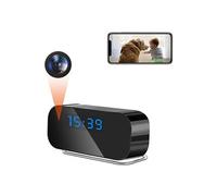 Réveil Caméra Espion Full HD 1080p Détection de Mouvement Infrarouge Wifi + SD 8Go