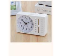 Réveil carré à quartz avec trotteuse - Fonctionnement silencieux - Affichage numérique du jour - Design compact - 14,3 x 9,2 cm - Pour bureau ou table de nuit - Chauve-souris (B)