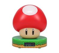 Paladone Réveil Digital Champignon Super Mario Brothers - Marchandise Nintendo Officielle, Sons de Power Up, Réveil pour Enfants & Accessoires de Chambre