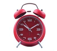 Réveil cloche en métal de 10,2 cm, unité unique, vintage à quartz analogique avec double sonnerie, alarme à haut volume, mouvement de balayage silencieux, utilisation de chevet pour chambre à coucher