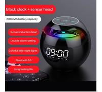 Réveil coloré Bluetooth Speaker-Smart Sensor Head (Noir)