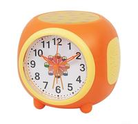 Réveil compact à projection étoilée avec plusieurs modes d'éclairage, 6 chansons, 5 sons de la nature et éclairage contrôlé par la voix pour des matins paisibles (orange)