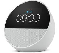 Amazon Echo Spot (modèle 2024) | Réveil connecté avec un son de qualité et Alexa | Blanc
