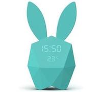 Réveil Connecté Fonction Veilleuse Tête de Lapin Cutty Clock Connect Mobility on Board Bleu Bleu