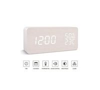 Réveil cool led horloge motif populaire night light color clock - blanc