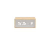 - Réveil Copper Mirror LED - Beige effet bois - Silver
